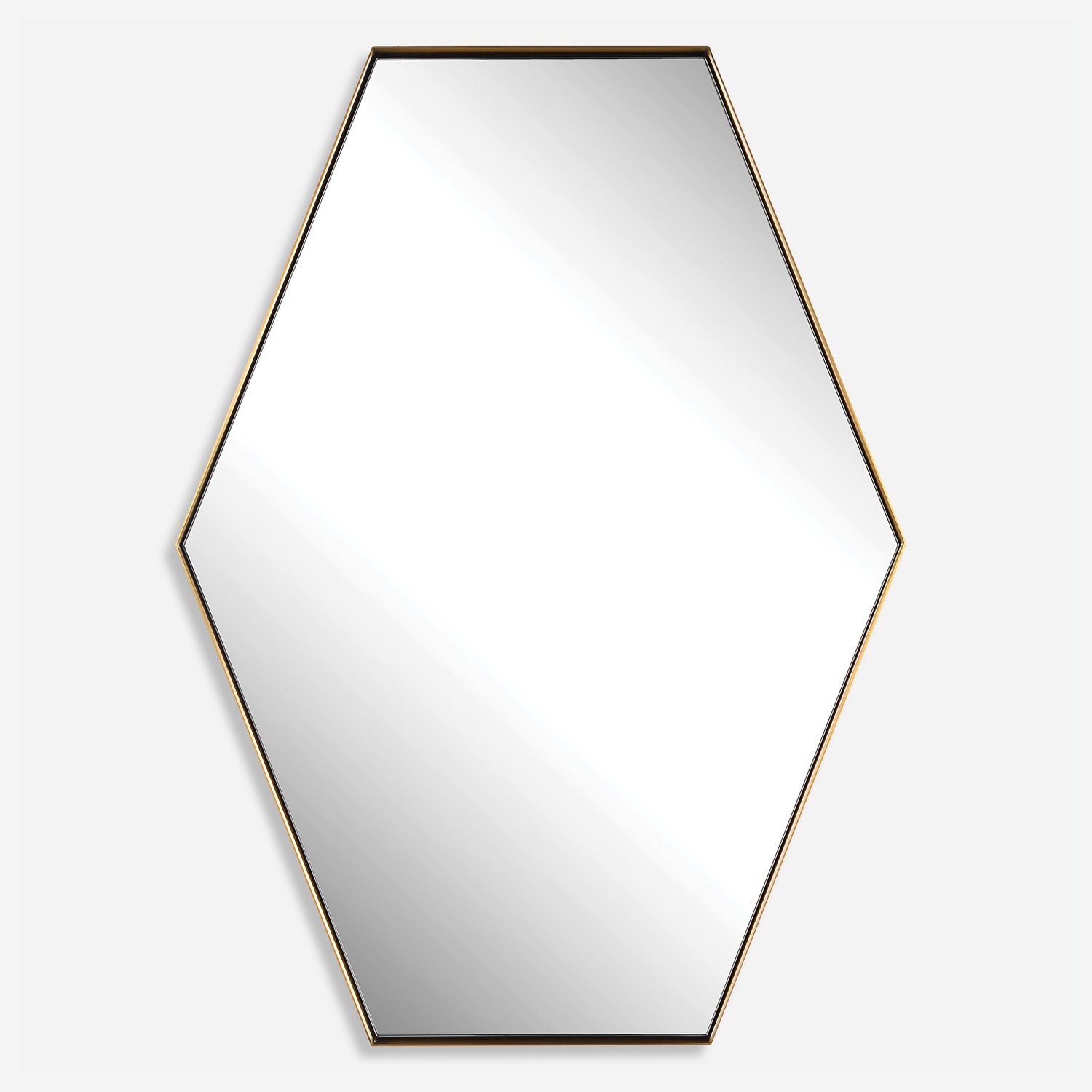 Ankara-Brass Hexagon Mirror