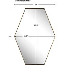 Ankara-Brass Hexagon Mirror