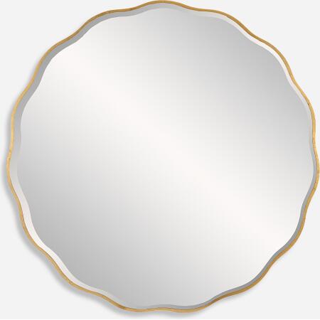 Aneta-Large Gold Round Mirror