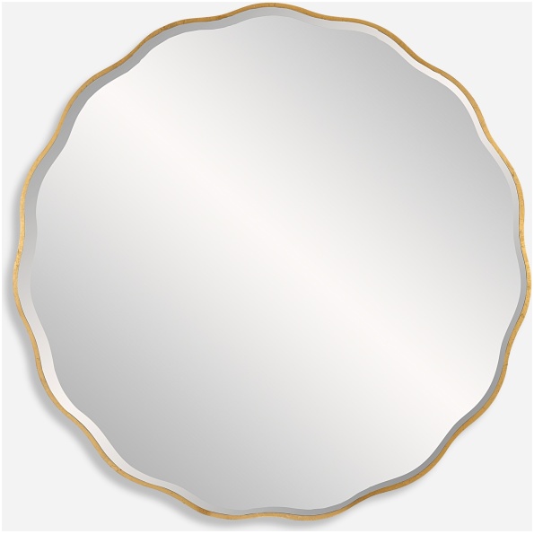 Aneta-Large Gold Round Mirror