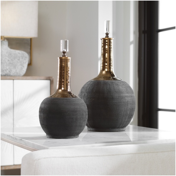 Uttermost Arnav Matte Black Bottles