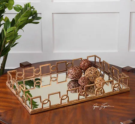 Dallas area decor store Uttermost Nicoline Mirrored Tray