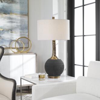 Uttermost Arnav Textured Black Lamp