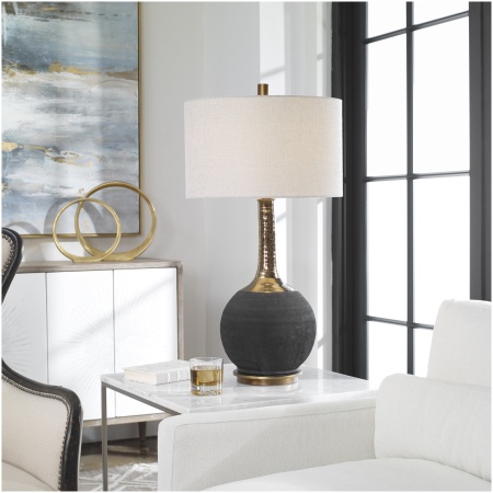 Uttermost Arnav Textured Black Lamp