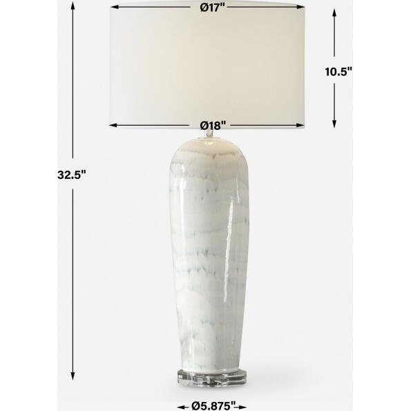Arden White Glaze Table Lamp