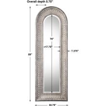 Argenton-Aged Gray Arch Mirror