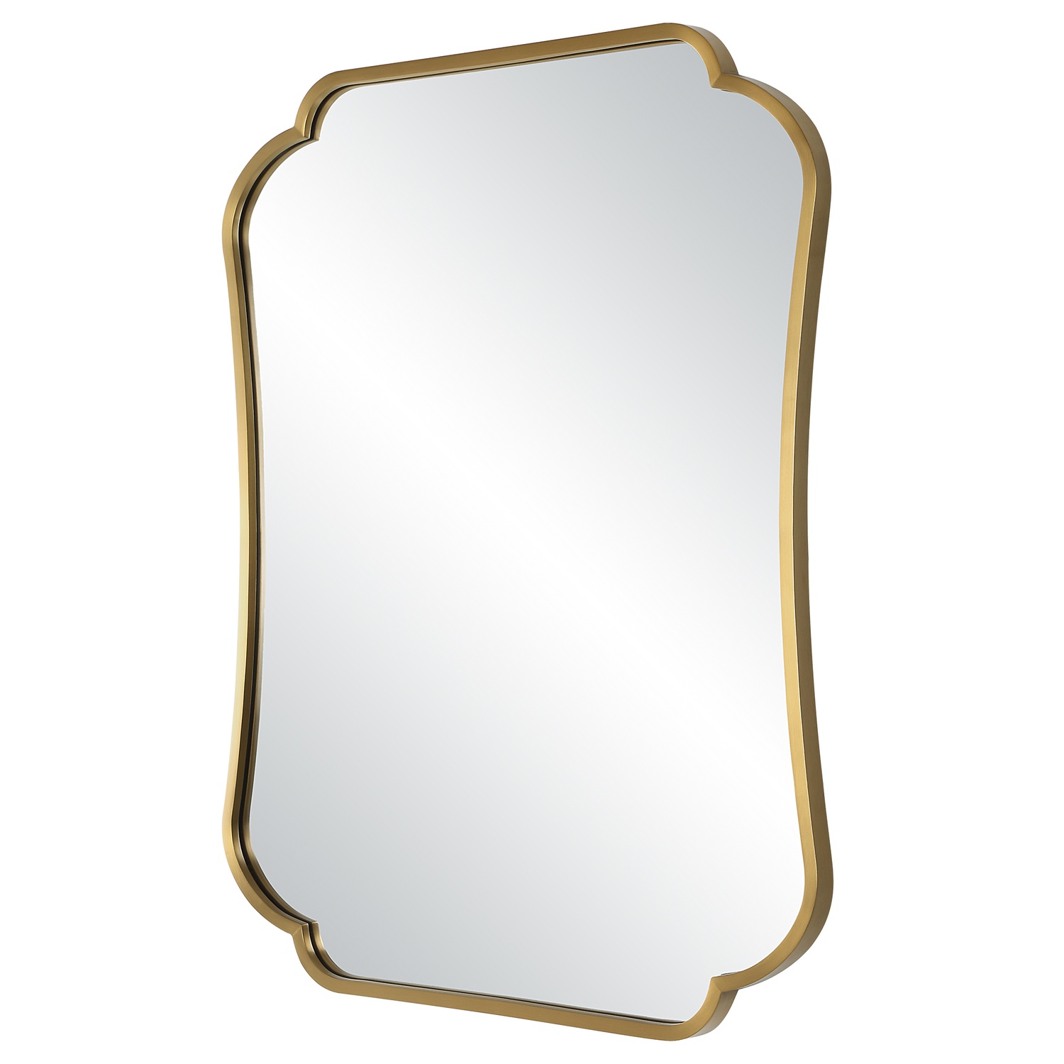 Athena-Brushed Brass Mirror