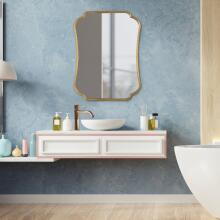 Athena-Brushed Brass Mirror
