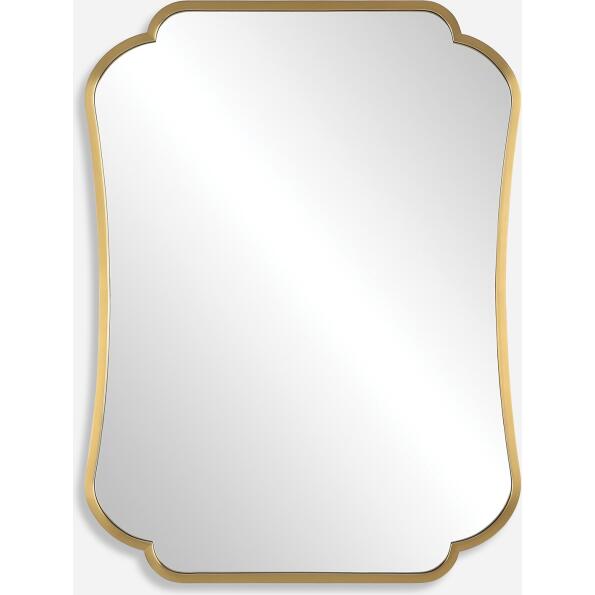 Athena-Brushed Brass Mirror