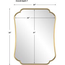Athena-Brushed Brass Mirror