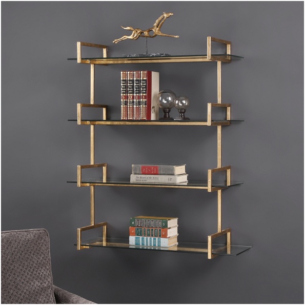 Uttermost Auley Gold Wall Shelf