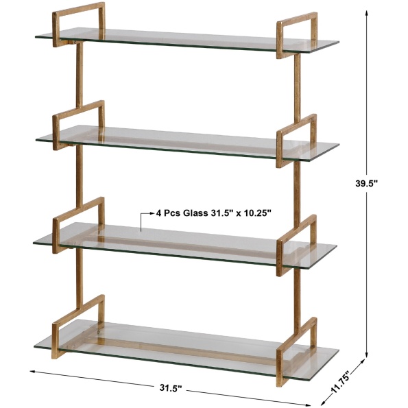 Auley Gold Wall Shelf