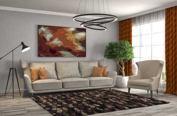 fall home decor with orange