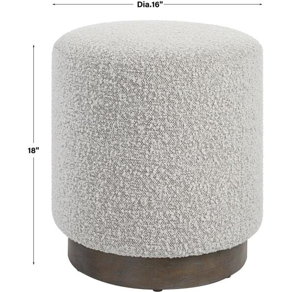 Avila Light Gray Ottoman