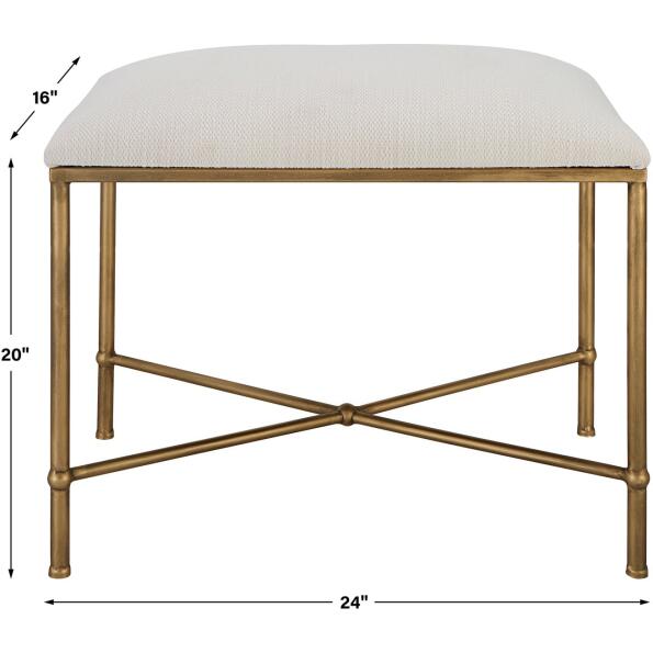 Avenham Small Gold Framed Bench