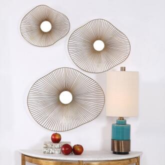 Uttermost Avarie Gold Metal Wall Art Set/3