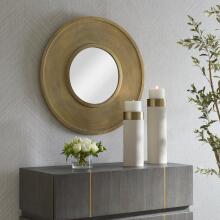 Axel-Round Brass Mirror