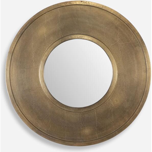 Axel-Round Brass Mirror