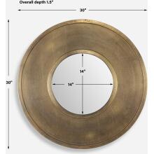 Axel-Round Brass Mirror