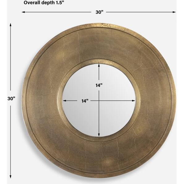 Axel Round Brass Mirror