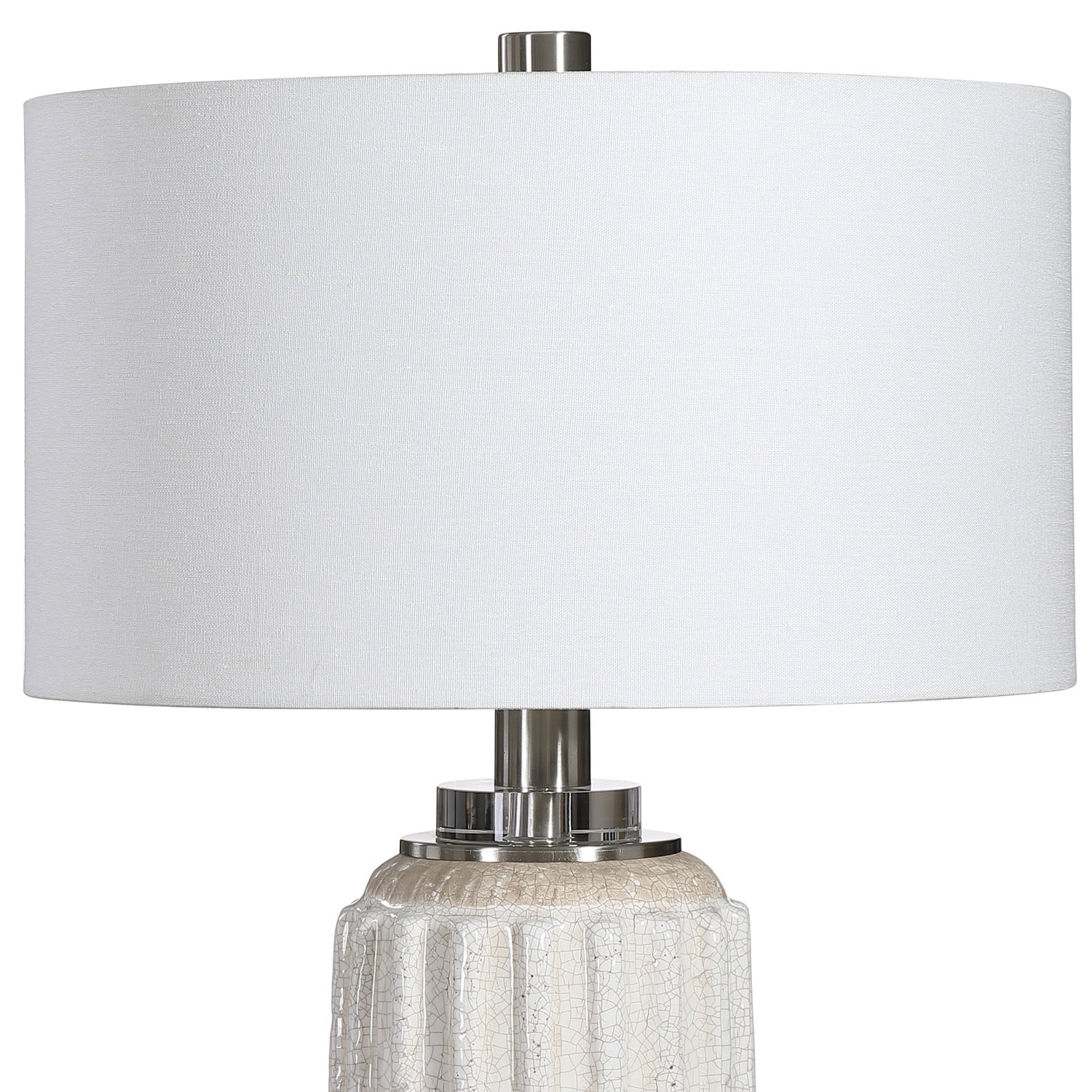 Azariah-White Crackle Table Lamp