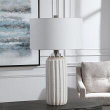 Azariah-White Crackle Table Lamp