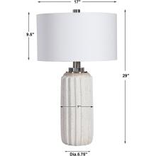 Azariah-White Crackle Table Lamp