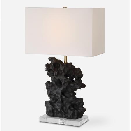 Basalt-Black Stone Table Lamp