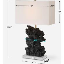 Basalt-Black Stone Table Lamp