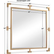 Balkan-Golden Square Mirror