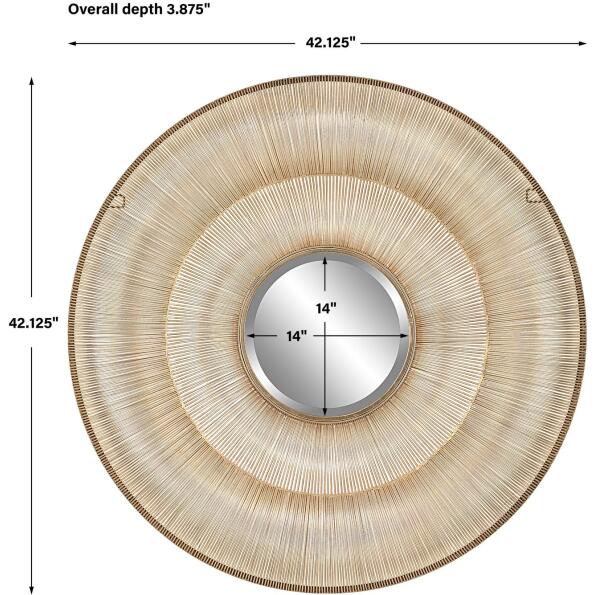 Bauble Round Gold Mirror