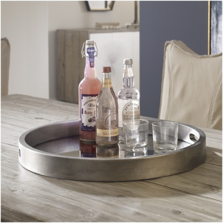 Uttermost Bechet Round Silver Tray