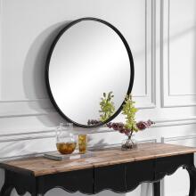 Belham-Round Iron Mirror