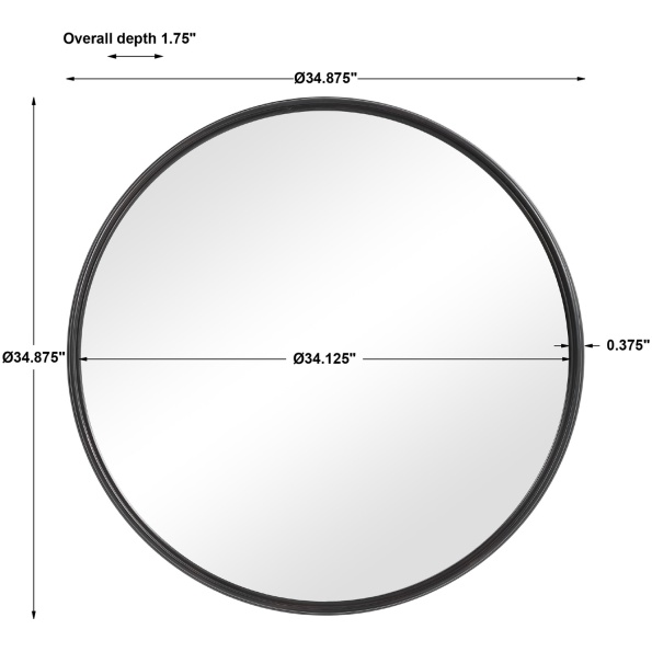 Belham Round Iron Mirror