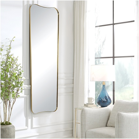 Uttermost Belvoir Large Antique Brass Mirror