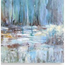 Blue Waterfall-Modern Art