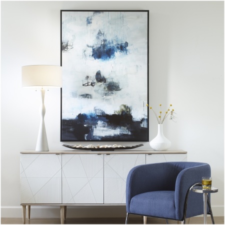 Uttermost Black And Blue Framed Abstract Art