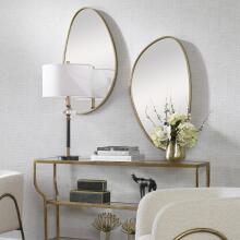 Boomerang-Gold Mirror