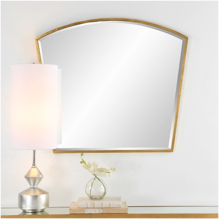 Uttermost Boundary Gold Arch Mirror