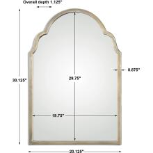 Brayden-Petite Silver Arch Mirrors