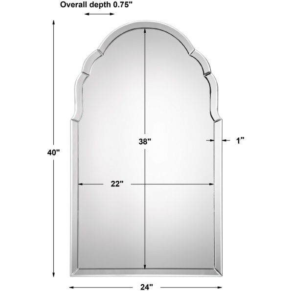 Brayden Frameless Arched Mirror