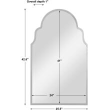 Brayden-Polished Nickel Arch Mirror