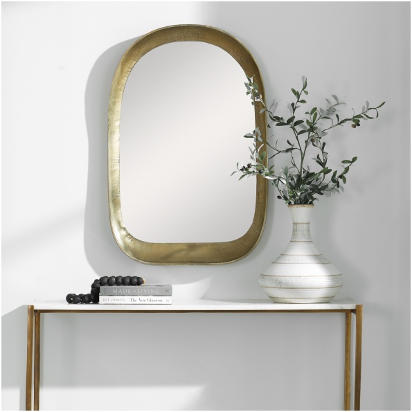 Uttermost Bradano Brass Arch Mirror