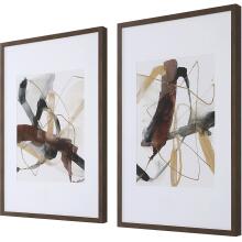 Burgundy Interjection-Abstract Prints
