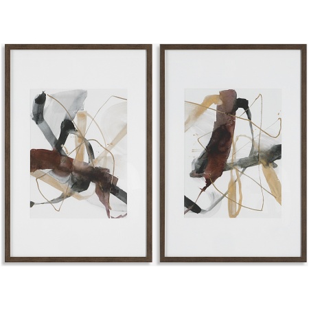 Burgundy Interjection-Abstract Prints
