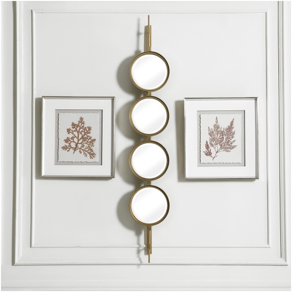 Uttermost Button Gold Mirror