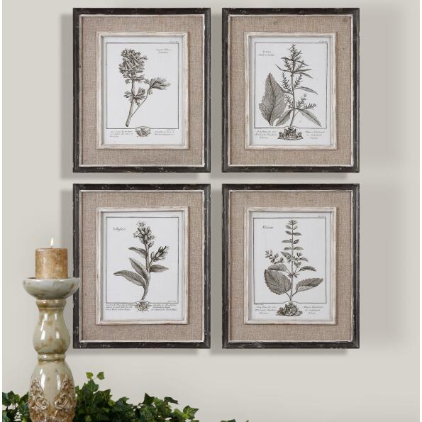 Uttermost Casual Grey Study Framed Art Set/4