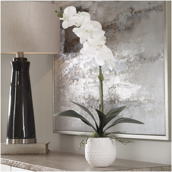 Uttermost Cami White Orchid