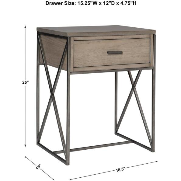 Cartwright Gray Side Table
