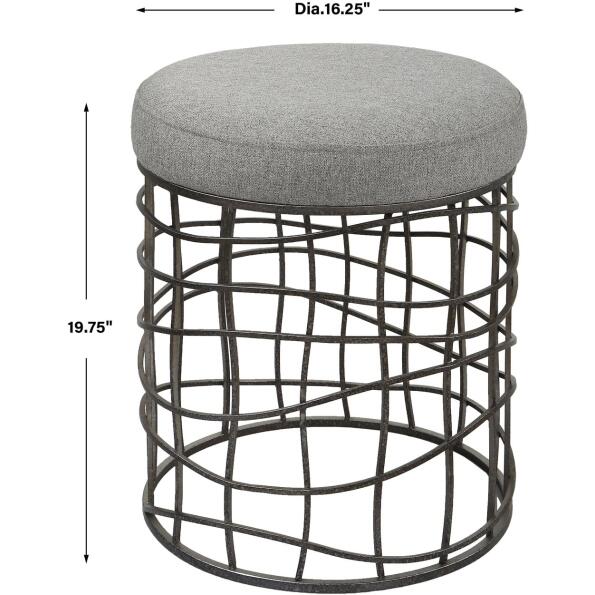 Carnival Iron Round Accent Stool